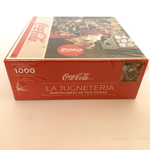New Sealed Coca-Cola Christmas Jig Saw Puzzle Santas Toyshop 1000 Pieces 2008 - Picture 9 of 9